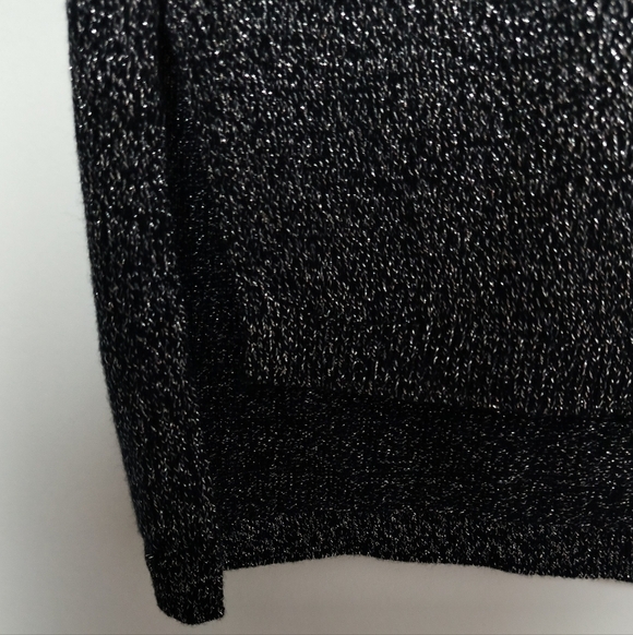 New I.N.C. Black Silver Metallic Sweater / Size L - Picture 3 of 11